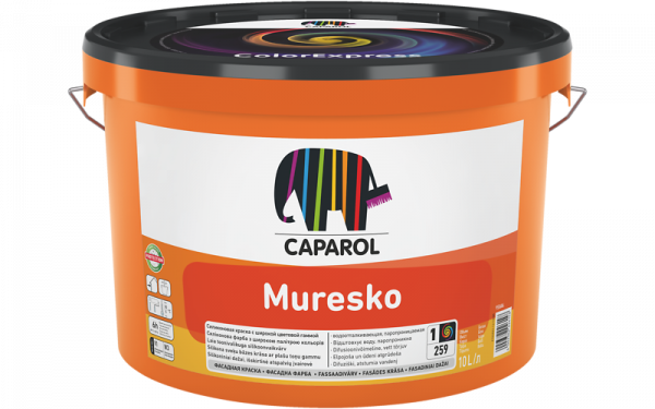 fasādes krāsa caparol muresko premium